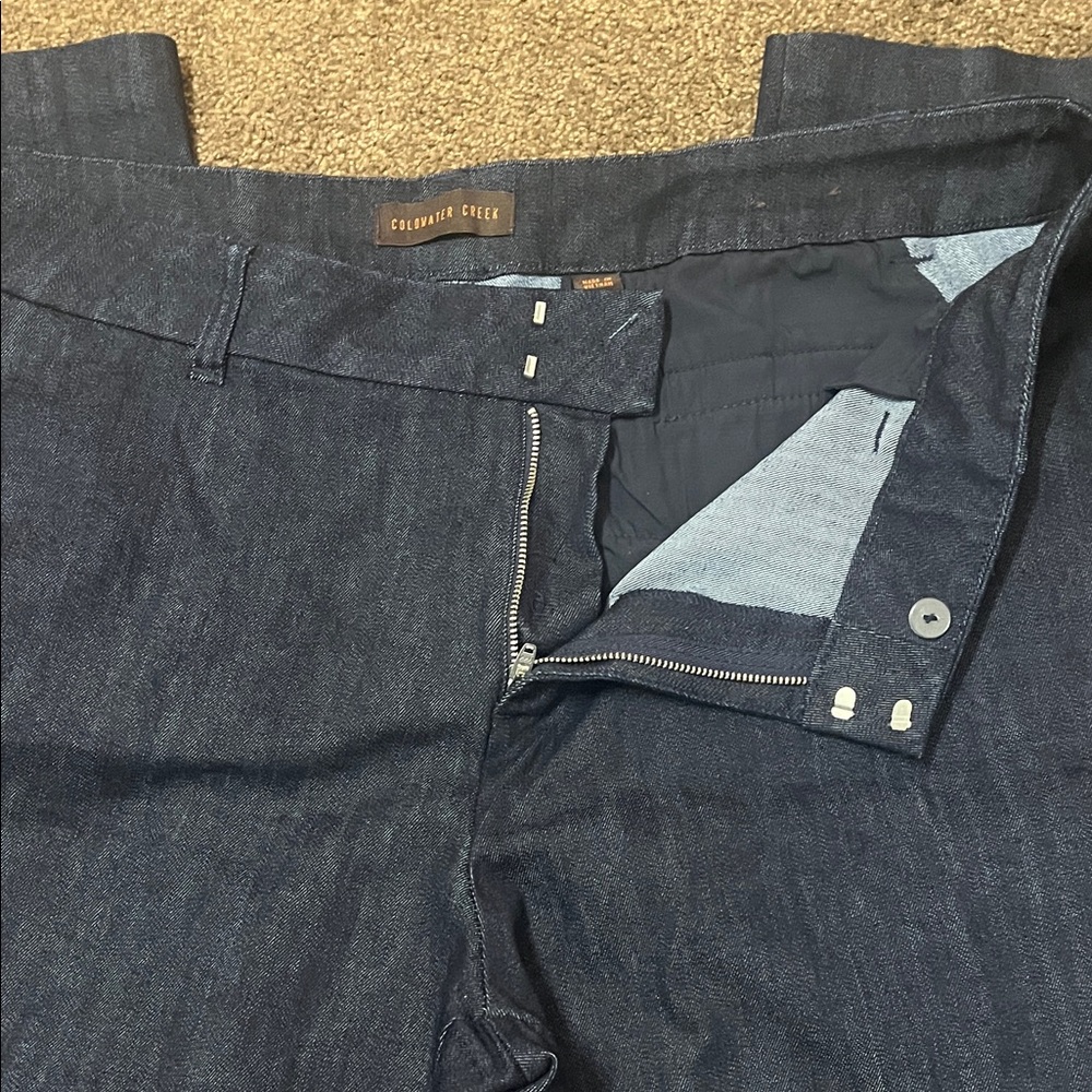 Coldwater Creek Dark Blue Straight-Leg Jeans - Picture 3 of 4